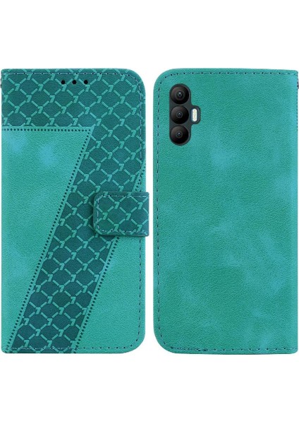 Tecno Spark 8 Pro Flip Folio Kapak Için Telefon Kılıfı Cüzdan Pu Deri Kart (Yurt Dışından)