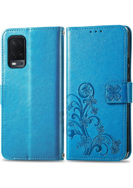 Oppo A54 4g Için Kılıf Kısa Kayış Dört Yapraklı Yonca Deri Kılıf Kapak Çevirin (Yurt Dışından) indirimleri