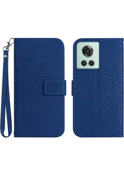 Oneplus 10R Kabartmalı Ayçiçeği Flip Cüzdan Telefon Kılıfı Için Kılıf Lüks Pu (Yurt Dışından)