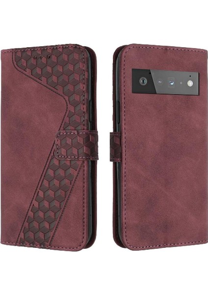 Google Pixel 6 Pro Cüzdan Kickstand Manyetik Flip Folio Için Telefon Kılıfı (Yurt Dışından)