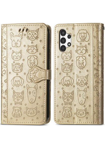 Samsung Galaxy A13 4g Darbeye Karikatür Hayvanlar Için Kılıf Kapak Çevirin (Yurt Dışından)