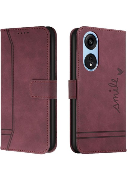 Oppo Phone 8t 5g Için Telefon Kılıfı Pu Deri El Kayışı Manyetik Kapatma Flip (Yurt Dışından)