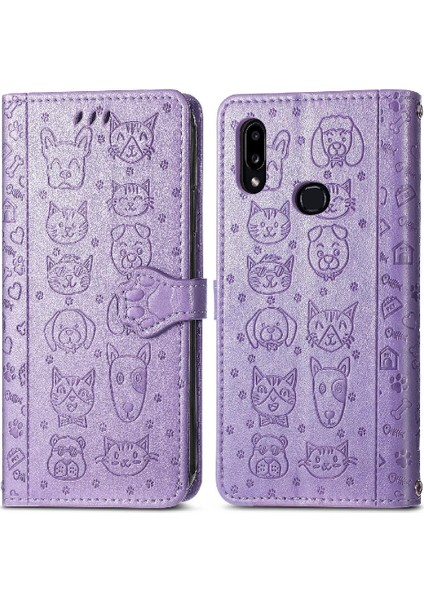 Samsung Galaxy A10S Için Kılıf Kapak Çevirin Darbeye Deri Kılıf Karikatür (Yurt Dışından) modelleri