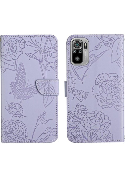 Xiaomi Redmi Not 10 4g Anti-Damla Koruma Çiçekler ve Deri (Yurt Dışından)