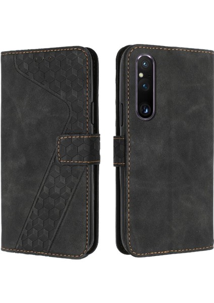 Sony Xperia 1 V Flip Folio Cüzdan Kart Yuvaları Için Telefon Kılıfı Kapak Manyetik (Yurt Dışından)