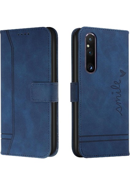 Sony Xperia 1 V Manyetik Kapatma Flip Folio Cüzdan Pu Kart Için Telefon Kılıfı (Yurt Dışından)