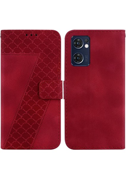 Oppo Bulmak Için Telefon Kılıfı X5 Lite Kabartmalı Desen Kart Yuvası Fonksiyonu Pu (Yurt Dışından)