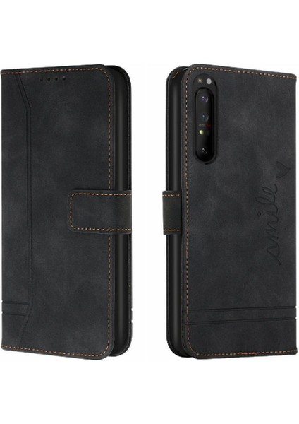 Sony Xperia 1 Iii Flip Folio Cüzdan Için Telefon Kılıfı El Kayışı Kart Yuvaları (Yurt Dışından)