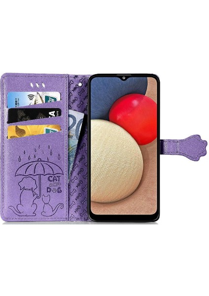 Samsung Galaxy A03S Flip Kapak Karikatür Hayvanlar Darbeye Vaka (Yurt Dışından)