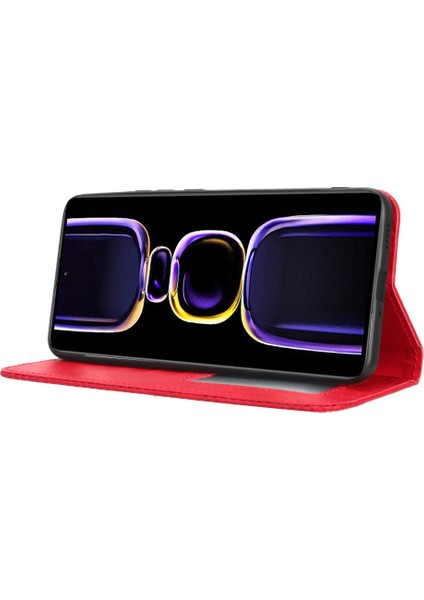 Xiaomi Poco F5 Pro Pu Deri Cüzdan Manyetik Kapatma Için Kılıf (Yurt Dışından)