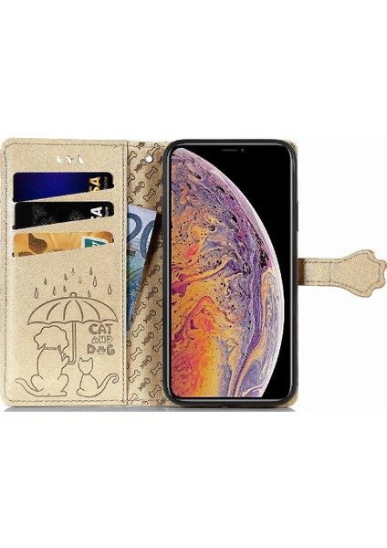 Iphone Xs Için Kılıf Kapak Kapak Kısa Kayış Karikatür Hayvanlar Darbeye Vaka (Yurt Dışından)