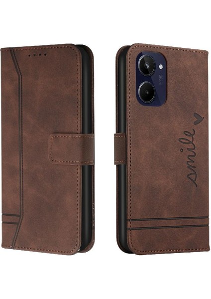 Realme 10 4g Flip Folio Cüzdan Kart Yuvaları Için Telefon Kılıfı Kapak El Kayışı (Yurt Dışından)