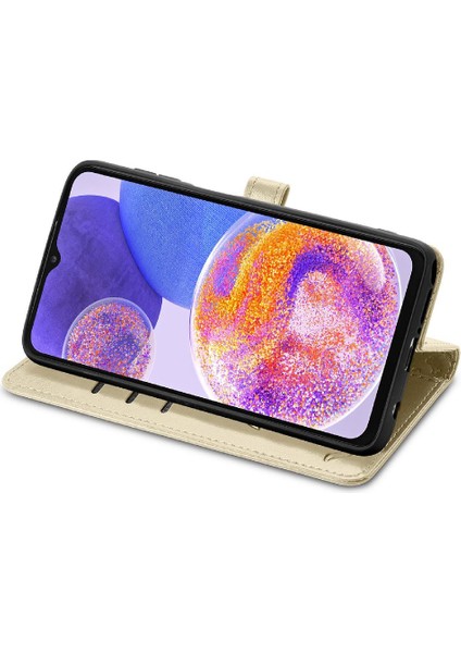 Samsung Galaxy A23 Kılıf Için Kılıf Kısa Kayış Karikatür Hayvanlar Flip (Yurt Dışından) modelleri