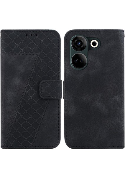 Tecno Camon 20 Pro 4g Cüzdan Pu Deri Kabartmalı Desen Için Telefon Kılıfı (Yurt Dışından)