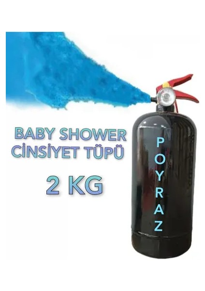 2 kg Yangın Tüpü Baby Shower Cinsiyet Partisi Belirleme Tüpü Mavi Tüpü