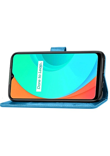 Realme C11 Kısa Kayış Zarif Iş Deri Çanta Dört Yaprak (Yurt Dışından) fiyatları