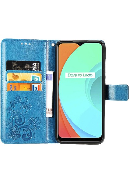 Realme C11 Kısa Kayış Zarif Iş Deri Çanta Dört Yaprak (Yurt Dışından) fırsatları
