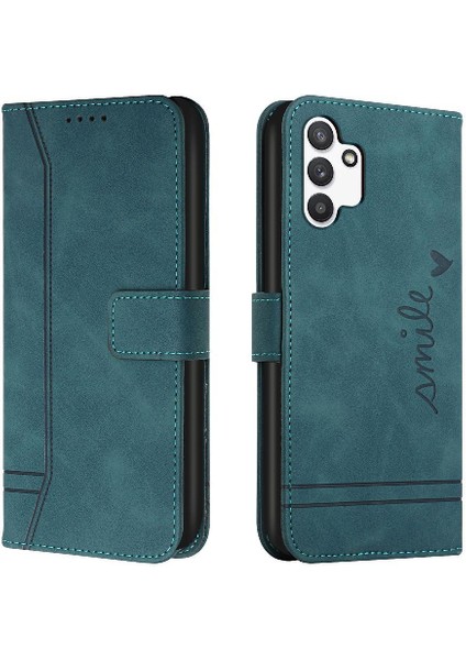 Telefon Kılıfı Için Samsung Galaxy A13 4g Flip Folio Cüzdan Manyetik Kapatma Pu (Yurt Dışından)