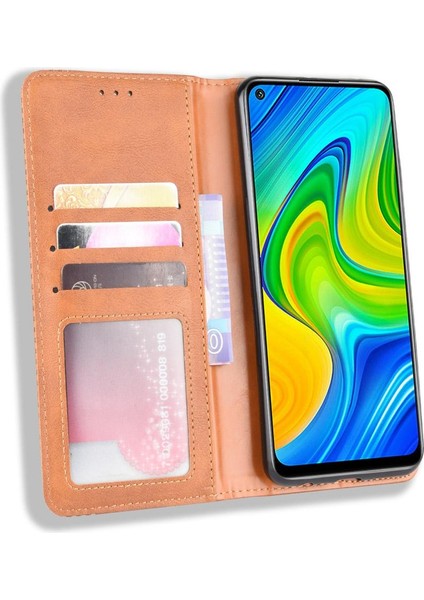 Xiaomi Redmi Not 9 Için Kılıf Pu Deri Cüzdan Manyetik Kapatma (Yurt Dışından)