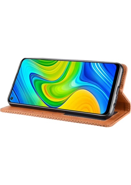 Xiaomi Redmi Not 9 Için Kılıf Pu Deri Cüzdan Manyetik Kapatma (Yurt Dışından)