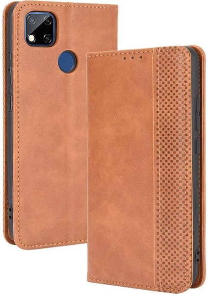 Xiaomi Redmi 10A Manyetik Kapatma Cüzdan Pu Deri Kılıf (Yurt Dışından)