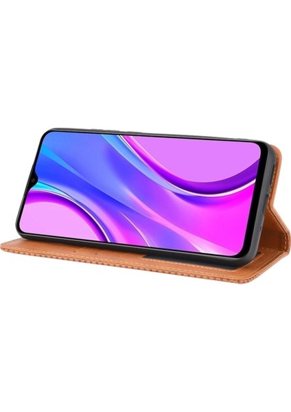 Xiaomi Redmi 10A Manyetik Kapatma Cüzdan Pu Deri Kılıf (Yurt Dışından)