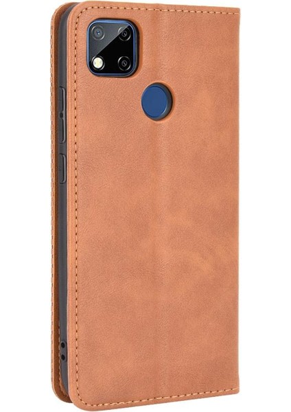 Xiaomi Redmi 10A Manyetik Kapatma Cüzdan Pu Deri Kılıf (Yurt Dışından)