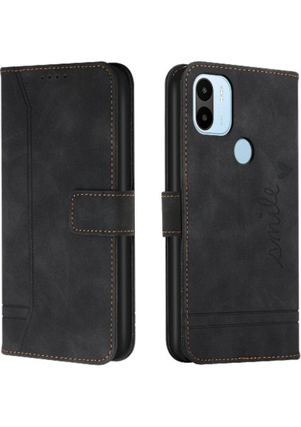 Telefon Kılıfı Için Xiaomi Redmi A1 Artı El Kayışı Çevirme Folyo Cüzdan Kart Pu (Yurt Dışından)