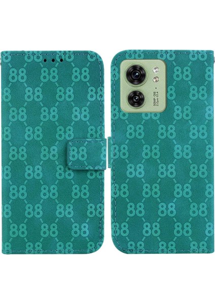 Motorola Kenar 40 Kickstand Pu Deri Cüzdan Kapak Kartı 8 Için Telefon Kılıfı (Yurt Dışından)