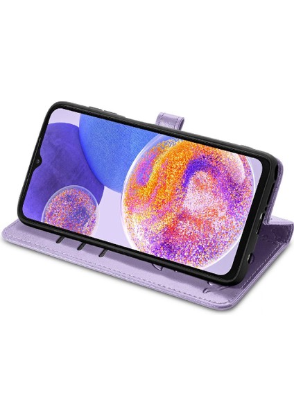 Samsung Galaxy A23 Kılıf Için Kılıf Kısa Kayış Karikatür Hayvanlar Flip (Yurt Dışından) modelleri