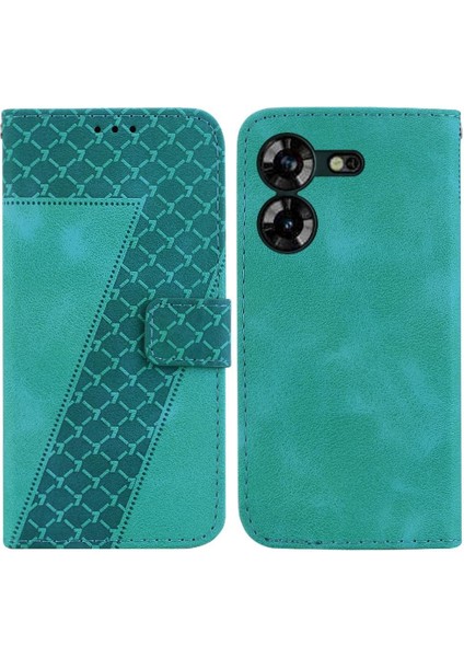 Tecno Pova 5 Için Telefon Kılıfı Pu Deri Kabartmalı Desen Cüzdan Flip Folio (Yurt Dışından)