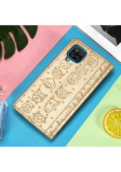 Samsung Galaxy A12 Için Kılıf Kısa Kayış Kapak Kapak Karikatür Hayvanlar Kılıf (Yurt Dışından) fırsatları