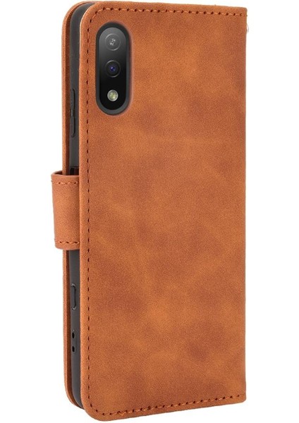 Manyi Mall Sony Xperia Ace Ii Için Kılıf Tam Koruma Deri Folio Flip Case Kart (Yurt Dışından)