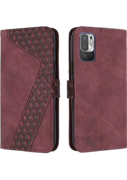 Telefon Kılıfı Için Xiaomi Redmi Not 10 5g Cüzdan Kart Yuvaları Kapak Kickstand (Yurt Dışından)