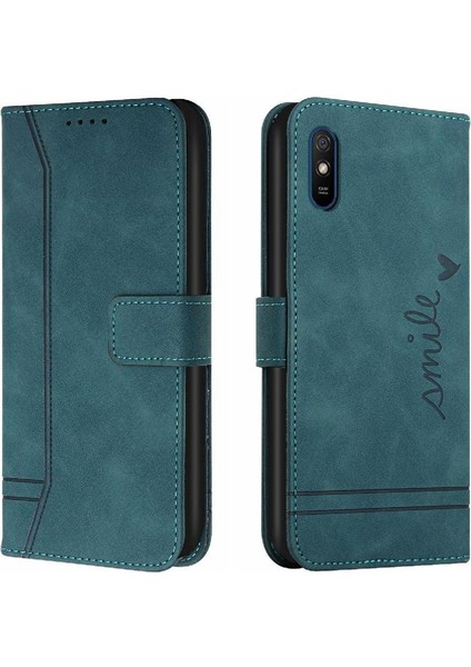 Telefon Kılıfı Için Xiaomi Redmi 9A Kart Yuvaları Kapak Çevirin Folio Cüzdan Manyetik (Yurt Dışından)
