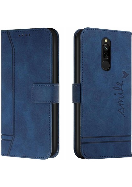 Telefon Kılıfı Için Xiaomi Redmi 8/8A Kart Yuvaları Kapak Flip Folio Cüzdan Pu (Yurt Dışından)