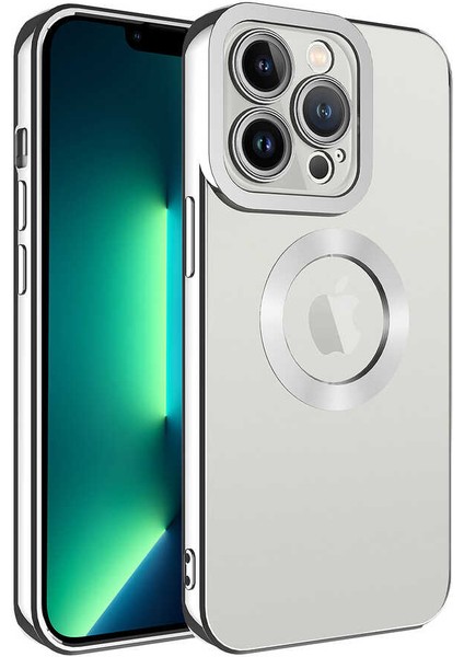 Apple iPhone 14 Pro Kılıf Kamera Korumalı Logo Gösteren Omega Kapak