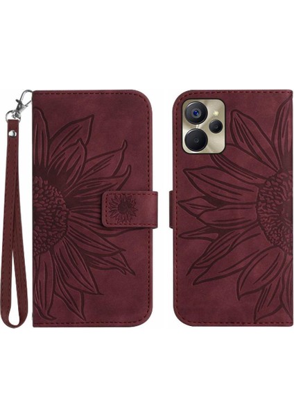 Kart Yuvaları Tutucu ile Realme 9i 5g Için Kılıf Flip Cüzdan Telefon Kılıfı Kısa (Yurt Dışından)