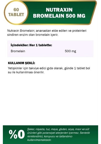 Bromelain 500 mg 60 Tablet