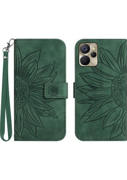 Kart Yuvaları Tutucu ile Realme 9i 5g Için Kılıf Flip Cüzdan Telefon Kılıfı Kısa (Yurt Dışından)