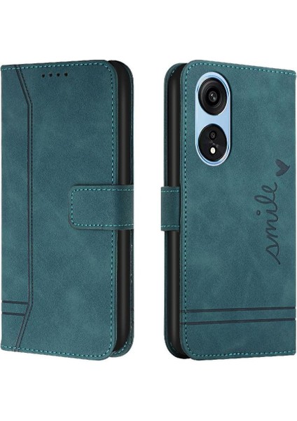Oppo A17/A17K Pu Deri Kart Yuvaları Için Telefon Kılıfı Kapak Manyetik Kapatma (Yurt Dışından)