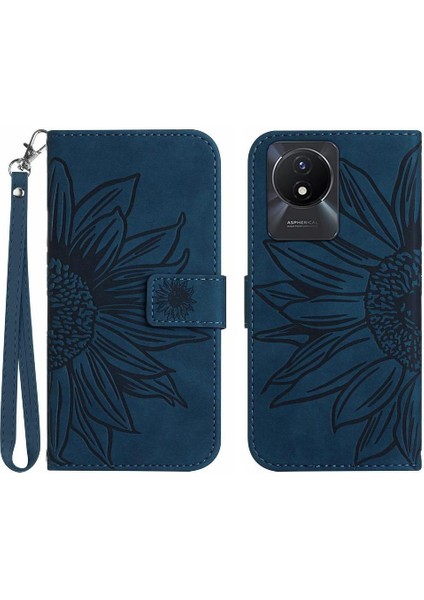 Vivo Y02A 4G/Y02 4g Flip Cüzdan Telefon Kılıfı Için Kart Yuvaları Tutucu ile (Yurt Dışından)