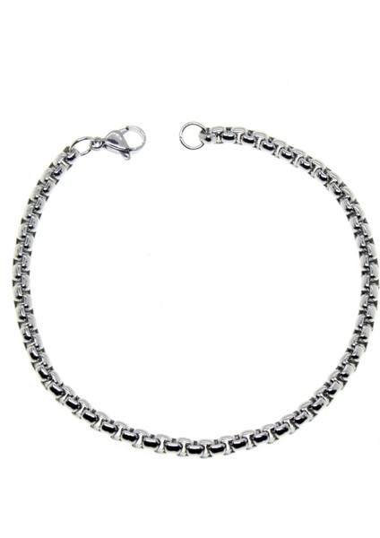 Gümüş Renk Iç Içe Geçmeli Arnavut Asansör Unisex Erkek Çelik Bileklik - 2804 fırsatları