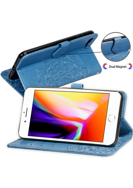 Iphone 8 Için Kılıf Artı/7 Artı Darbeye Kapak Çevirin Deri Kılıf Basit (Yurt Dışından)