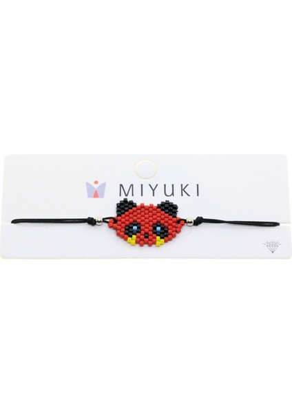 Altın Renk Kırmızı Panda Model Miyuki Bileklik - 2934