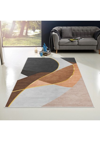 Homefesto Halı Kilim Dekoratif Özel Tasarım Yıkanabilir,İnce, Kaymaz Tabanlı, Modern Halı