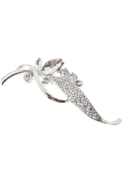 Gümüş Renk Mekik Model Broş - 1735