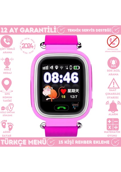 Babysmart Q90 GPS Konumlu Akıllı Çocuk Takip Saati Sim Kartlı Arama, Gizli Dinleme Özellikli