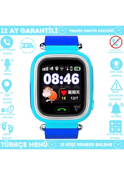 Babysmart Q90 GPS Konumlu Akıllı Çocuk Takip Saati Sim Kartlı Arama, Gizli Dinleme Özellikli