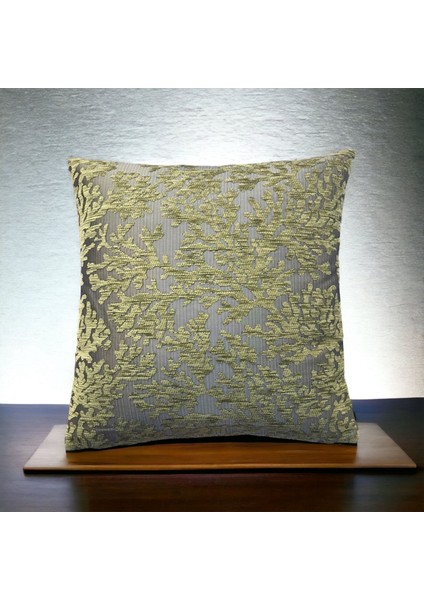 Mercan Desenli Açık Yeşil Kırlent Kılıfı 45CM*45CM